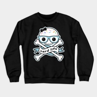 Nerd Life Skull and Crossbones Crewneck Sweatshirt